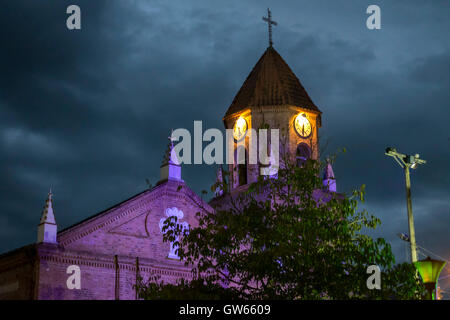 Church in the main square of the town of San Agustin Stock Photo