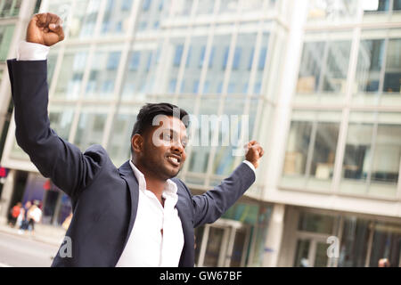 business man celebrating Stock Photo