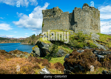 Castle Tioram, by Loch Moidart, near Acharacle, Ardnamurchan peninsula, Scotland, UK Stock Photo