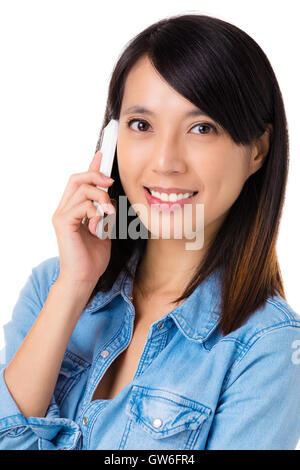 Asian woman using mobile phone Stock Photo