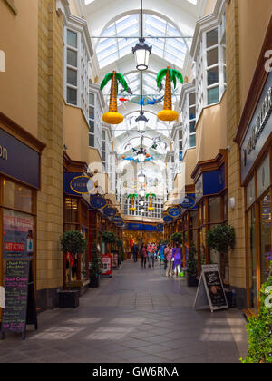 Interior of the Sanderson Shopping Arcade Morpeth Northumberland UK Stock Photo