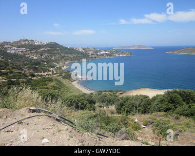 Yalıkavak is a town near Bodrum in Muğla province, Turkey, Roman submerged Archaeological Site Stock Photo