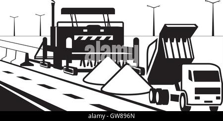 Concrete road pavement - vector illustration Stock Vector