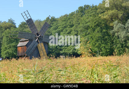 Medieval windmill in Sibiu, Romania Stock Photo
