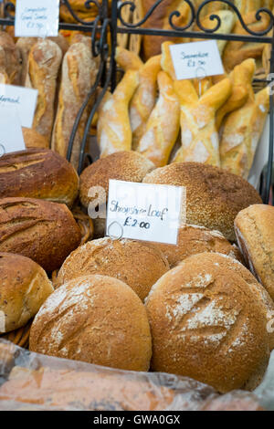 Speciality bread on sale at Ludlow Food Festival, Shropshire, England, UK Stock Photo