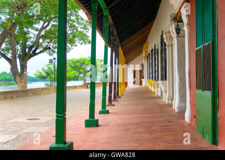 View of Magdalena river and beautiful colonial architecture in Mompox, Colombia Stock Photo