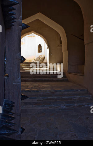 Nakhal Fort is a large fortification in the Al Batinah Region of Oman. It is named after the Wilayah of Nakhal. The fort houses Stock Photo