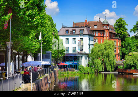 Serrahn in mountain village, Hamburg, Germany, Europe, Serrahn in Bergedorf, Deutschland, Europa Stock Photo