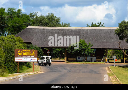 Paul Kruger Gate. Kruger National Park, South Africa. Stock Photo