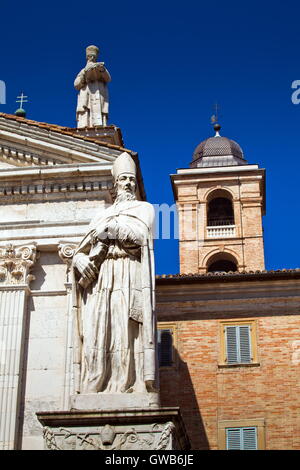 Urbino Cathedral is a Roman Catholic cathedral in the city of Urbino, Italy Stock Photo