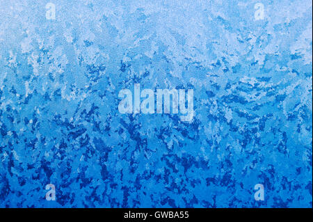 Ice patterns on a frosted window Stock Photo