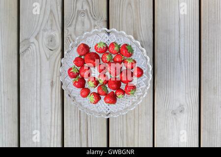 Fresh strawberries in a plate Stock Photo