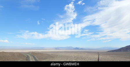 Bird view of the road 15th between Nevada and California Stock Photo