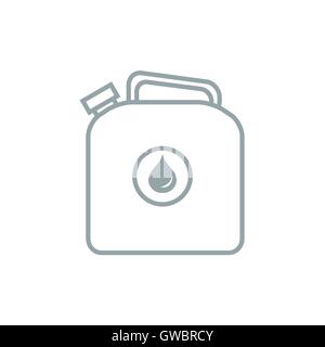 Stylized icon of the canister of gasoline on a white background Stock Vector