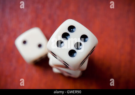 dice stacked Stock Photo