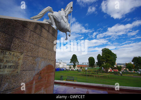 TULCAN, ECUADOR - JULY 3, 2016: isidro ayora park is one of the most modern parks in the city Stock Photo