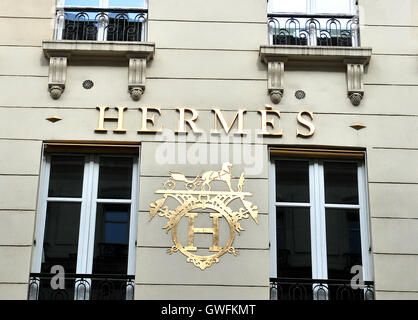 Hermes building Faubourg Saint Honore street Paris France Stock Photo