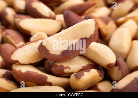 brazil nuts macro Stock Photo