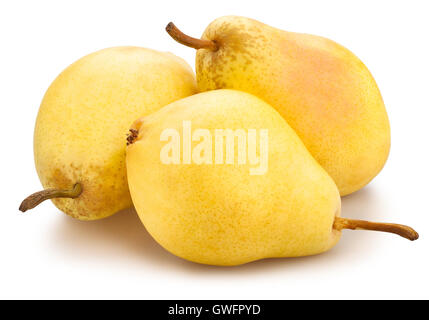 yellow pears isolated Stock Photo