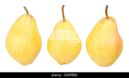 yellow pears isolated Stock Photo