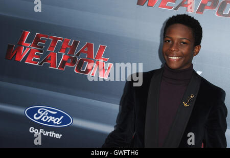 Los Angeles, USA. 12th September, 2016.  Dante Brown at the screening and premiere party of Fox's 'Lethal Weapon' at Neuehouse on September 12, 2016 in Los Angeles, California. Credit:  MediaPunch Inc/Alamy Live News Stock Photo