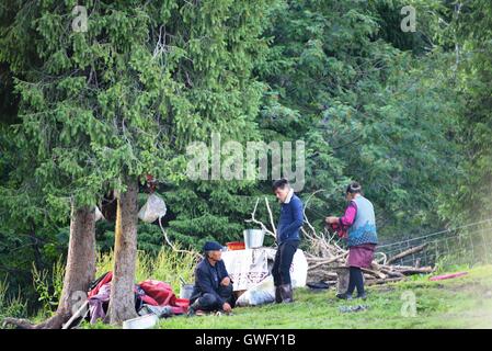 China. 13th Sep, 2016. Xinjiang, CHINA-July 10 2016:?(EDITORIAL?USE?ONLY.?CHINA?OUT) .The Nalati Grassland, located in Xinyuan county of the Ili Kazakh Autonomous Prefecture in northwest ChinaÂ¡Â¯s Xinjiang Uyghur Autonomous Region, is one of the four largest grassland in the world. It is a breathtakingly beautiful spot. © SIPA Asia/ZUMA Wire/Alamy Live News Stock Photo