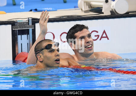 Swimming mens 100m freestyle s10 paralympics swimming hi-res stock
