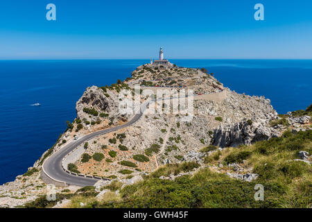 Lighthouse in Cap de Formentor Mallorca Stock Photo