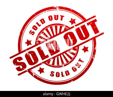 sold out stamp concept  3d illustration Stock Photo