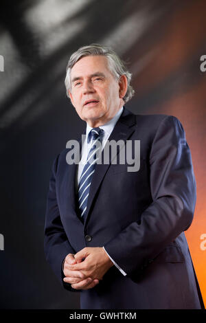 Gordon Brown, the British politician, former Prime Minister and writer, at the Edinburgh International Book Festival. Edinburgh, Scotland. 29th August 2016 Stock Photo