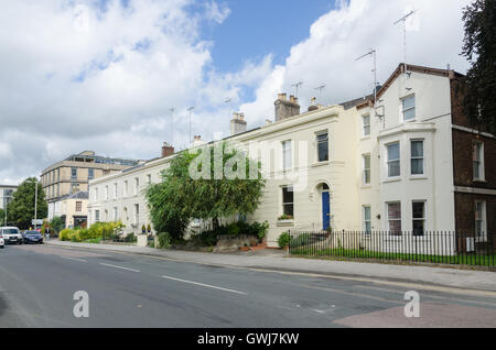 Row of Regency houses in St James's Square in Cheltenham Stock Photo