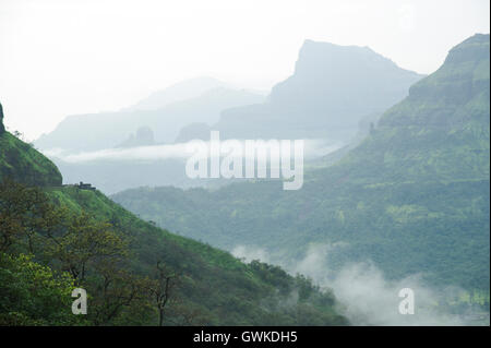 The image of Valley in Malshej Ghats, western Ghats, Monsoon, Maharashtra, India Stock Photo