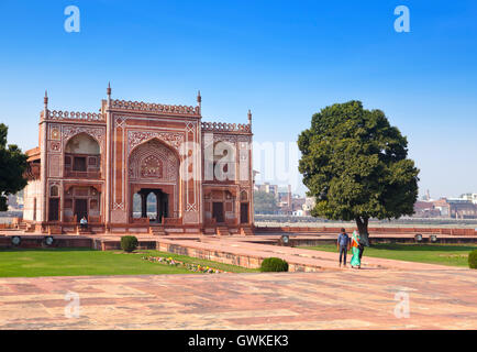 Gate to Itmad-Ud-Daulah's Tomb (Baby Taj) at Agra, Uttar Pradesh, India Stock Photo
