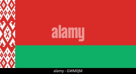 Republic of Belarus flag, official colors and proportion, accurate vector illustration. Stock Vector