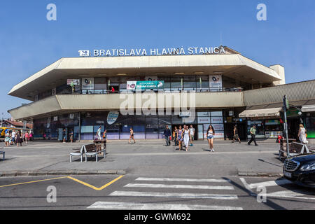 Main railway station, Bratislava, Slovakia, Europe Stock Photo