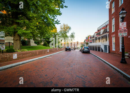 State Circle, in downtown Annapolis, Maryland. Stock Photo