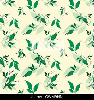 seamless floral vector pattern Stock Vector