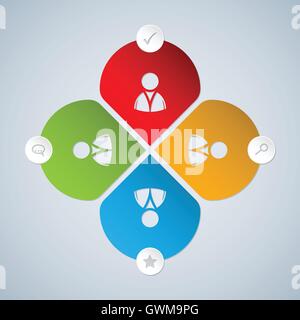 Basic social networking options Stock Vector