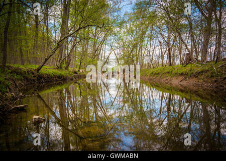 The Patowmack Canal at Great Falls Park, Virginia. Stock Photo