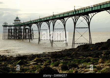 Clevedon pier on the north Somerset coast of the Bristol Channel, England Stock Photo