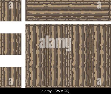 Texture for platformers pixel art vector - stone ancient column isolated block Stock Vector