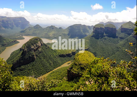 The Blyde River Canyon in South Africa forms the northern part of the Drakensberg escarpment. Stock Photo