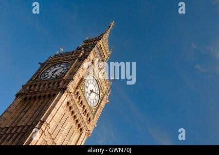 Big Ben Clock Tower, Houses of Parliament, London, England, UK Stock Photo