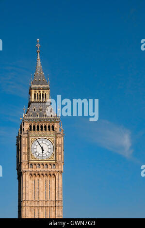 Big Ben Clock Tower, Houses of Parliament, London, England, UK Stock Photo