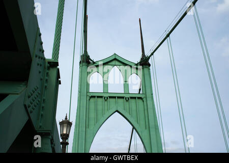 St Johns Bridge, Portland, Oregon USA Stock Photo