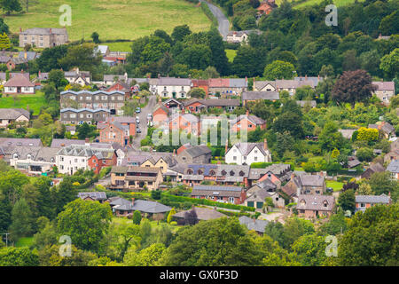 The town of Clun in south Shropshire, England, UK. Stock Photo