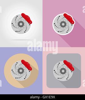 car brake caliper flaticons vector illustration isolated on background Stock Vector