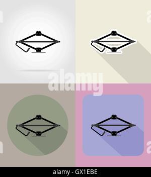 car jack flaticons vector illustration isolated on background Stock Vector