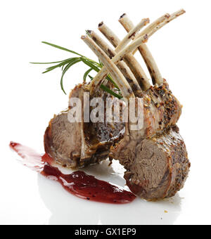 Racks Of Roasted Lamb Ribs Stock Photo - Alamy