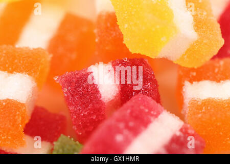 Background of Different fruit-paste candies. Stock Photo